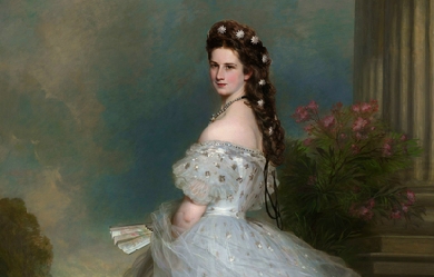 Empress Elisabeth of Austria in Courtly Gala Dress with Diamond Stars, by Franz Xaver Winterhalter