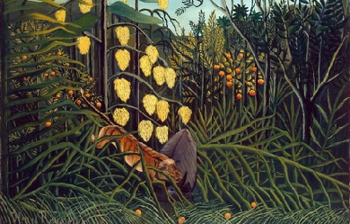 Struggle between Tiger and Bull, by Henri Rousseau