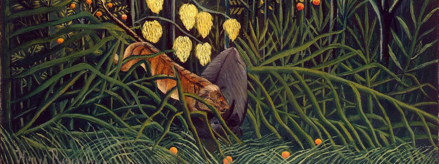 Struggle between Tiger and Bull, by Henri Rousseau