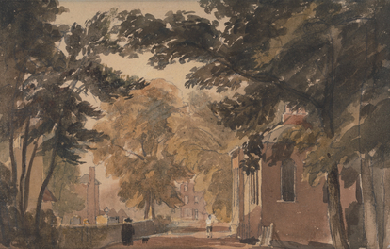 A Street in Harborne, by David Cox 