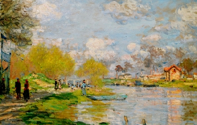 Spring by the Seine, by Claude Monet