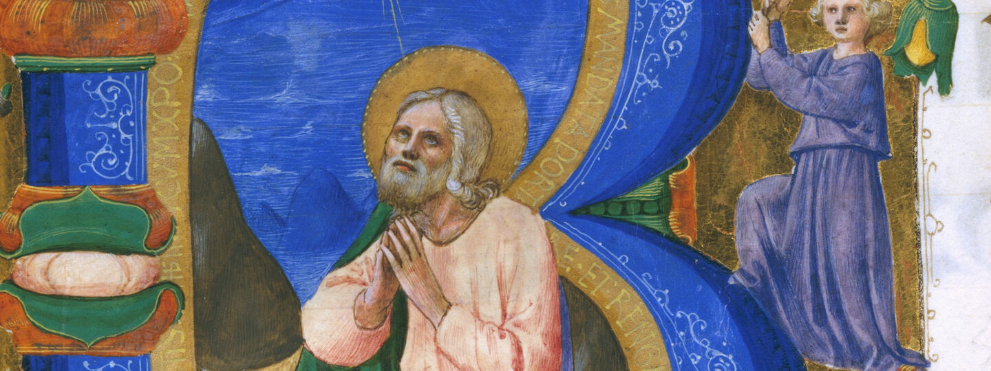 King David in Prayer in an Initial B, by Zanobi Strozzi