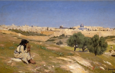 Jerusalem from the South East, by Hans Andersen Brendekilde 