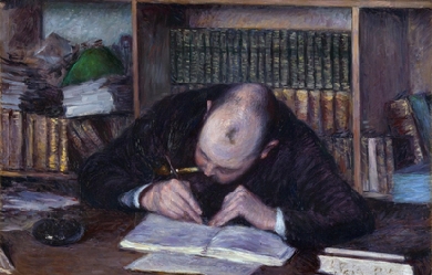 Portrait of Émile-Jean Fontaine, bookseller, by Gustave Caillebotte