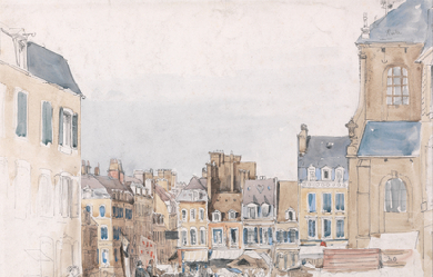 A French Market Place, by David Cox