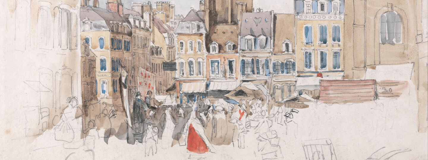 A French Market Place, by David Cox