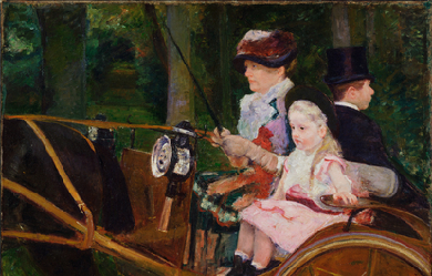 A Woman and a Girl Driving, by Mary Cassatt