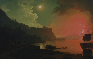 Vesuvius from Posillipo, by Joseph Wright of Derby