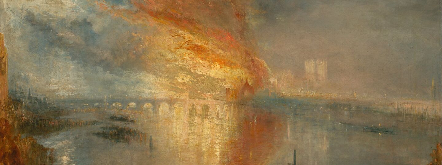 The Burning of the Houses of Lords and Commons, 16 October 1834, by J. M. W. Turner