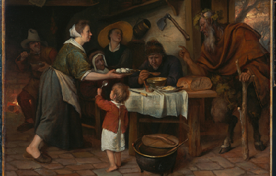 The Satyr and the Peasant Family, by Jan Steen