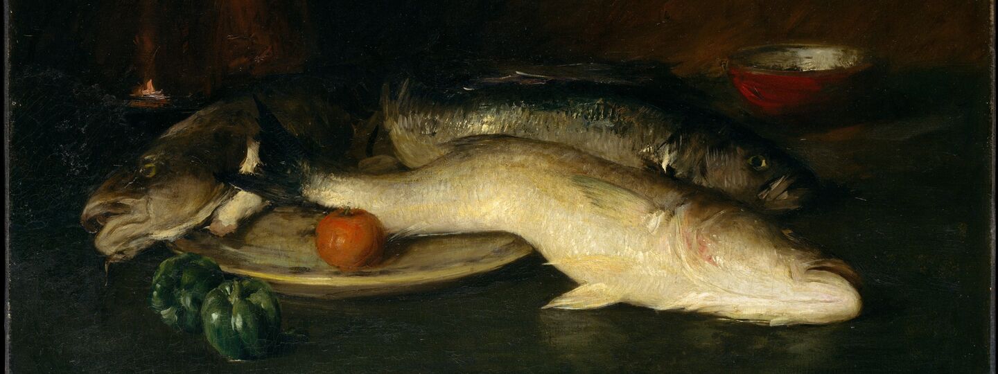 Still Life: Fish, by William Merritt Chase