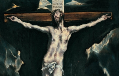 Christ crucified with Toledo in the Background, by El Greco