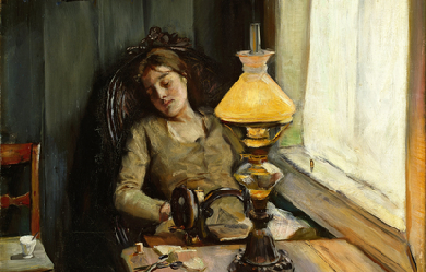 Tired, by Christian Krohg