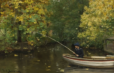 Fishing Boy, by H. A. Brendekilde