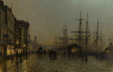 Glasgow, Saturday Night, by John Atkinson Grimshaw