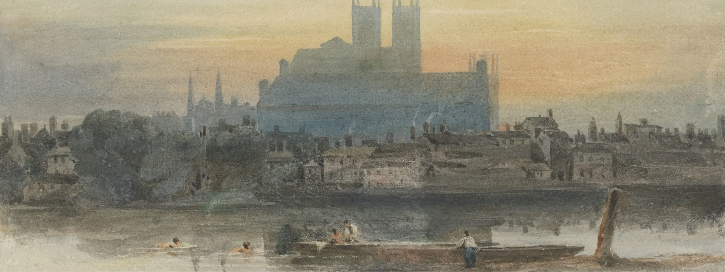 Westminster from Lambeth, by David Cox