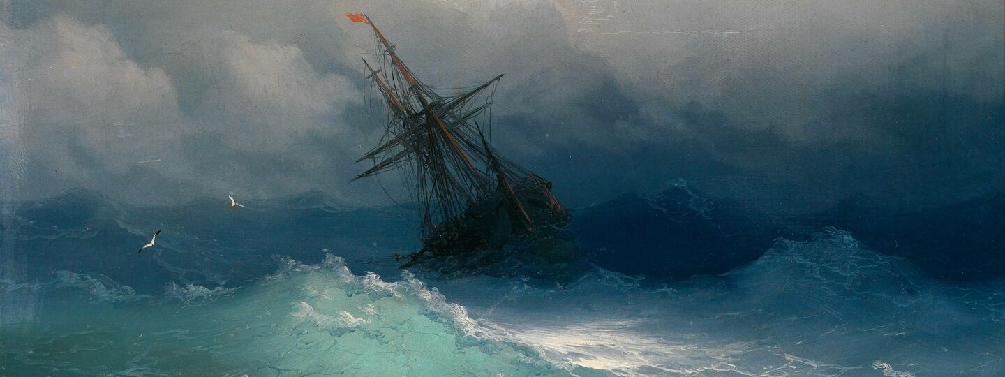 A Ship in a Stormy Sea, by Ivan Aivazovsky