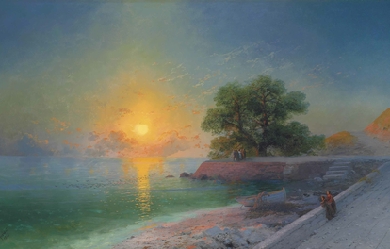 Promenade at Sunset, by Ivan Aivazovsky