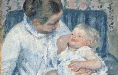 Mother About to Wash Her Sleepy Child, by Mary Cassatt