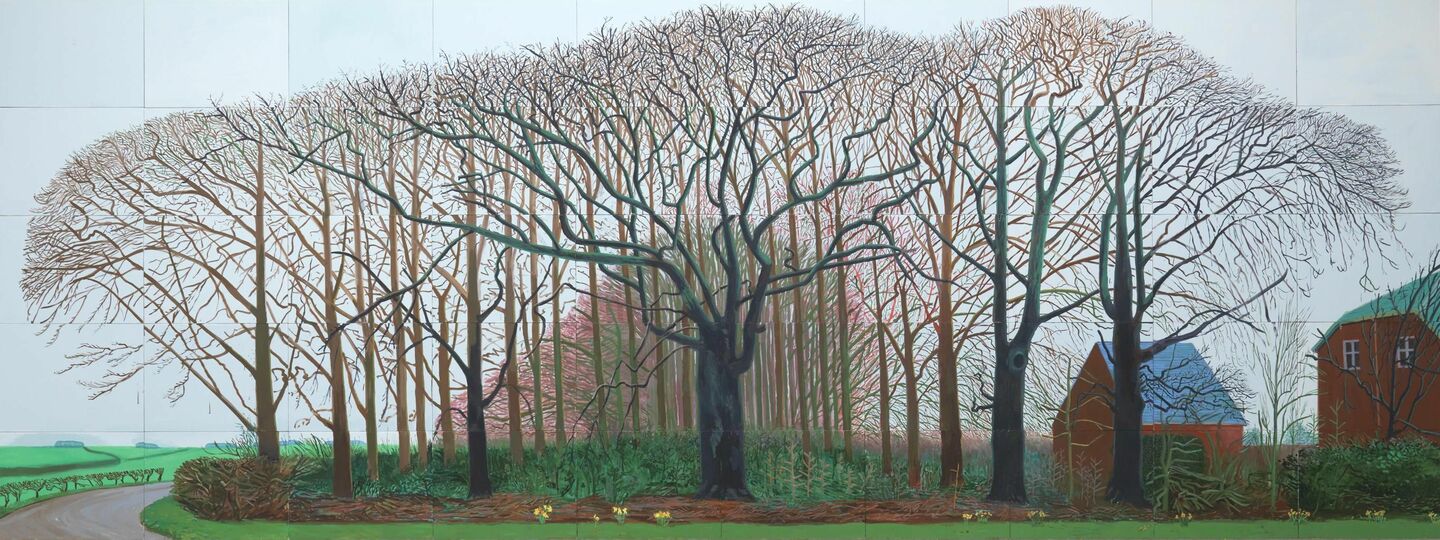 Bigger trees near Warter, by David Hockney