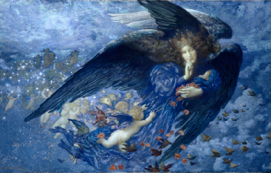 Night with her Train of Stars, by Edward Robert Hughes