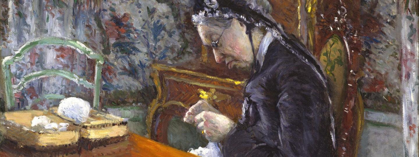 Lady Boissiere knitting, by Gustave Caillebotte