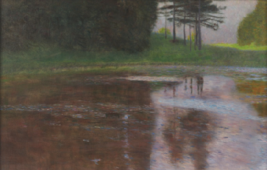 A Morning by the Pond, by Gustav Klimt