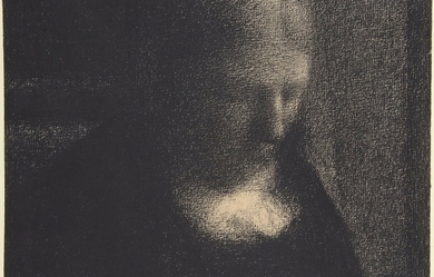 Embroidery; The Artist's Mother, by Georges Pierre Seurat