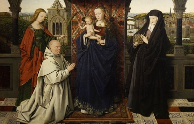 Virgin and Child, with Saints and Donor, by Jan van Eyck