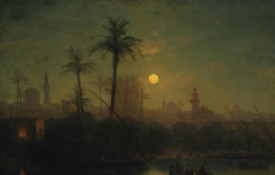 View of the Saladin Citadel from the banks of the Nile, by Ivan Aivazovsky