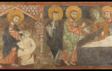 The Healing of the Blind Man and the Raising of Lazarus, by Unknown author