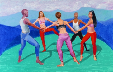 The Dancers V, by David Hockney