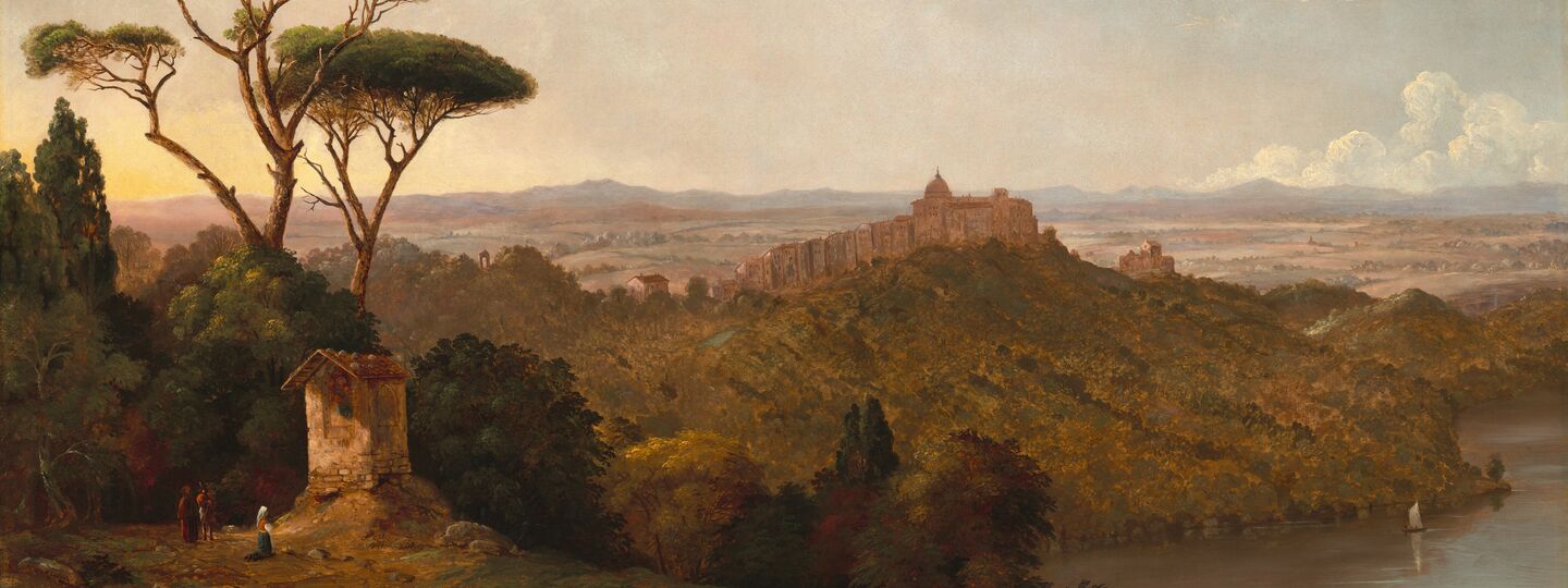 Castle Gondolfo, Lake Albano, Italy, by Christopher Pearse Cranch