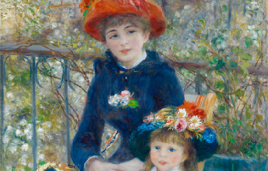 On the terrace, by Pierre-Auguste Renoir