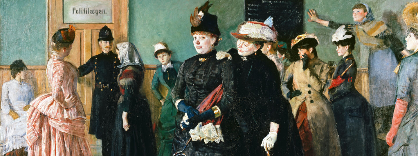 Albertine to see the Police Surgeon, by Christian Krohg