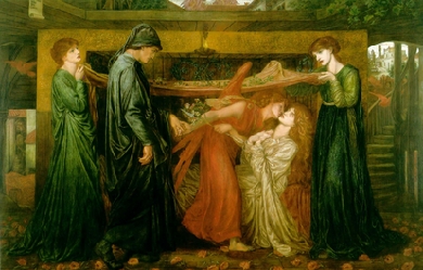 Dante's Dream on the Day of the Death of Beatrice, by Dante Gabriel Rossetti