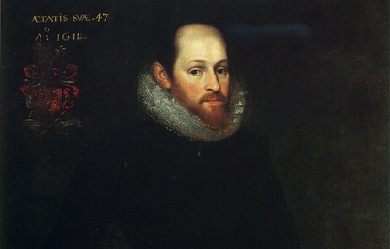 Portrait of: William Shakespeare, by Unknown author