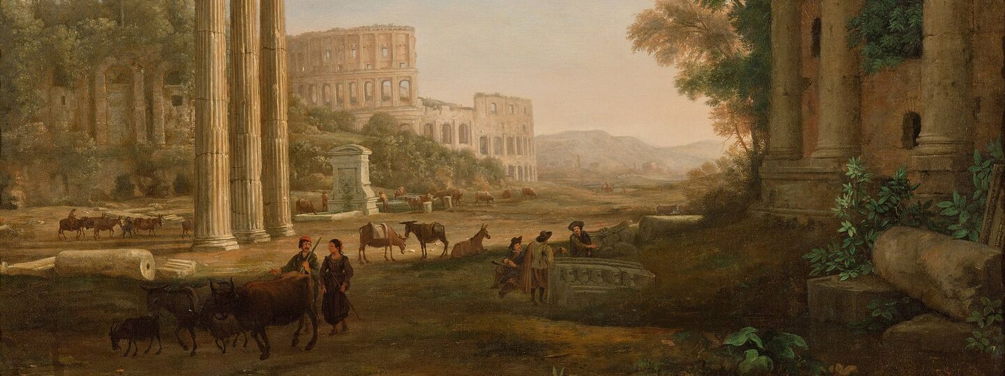 Capriccio with ruins of the Roman Forum, by Claude Lorrain