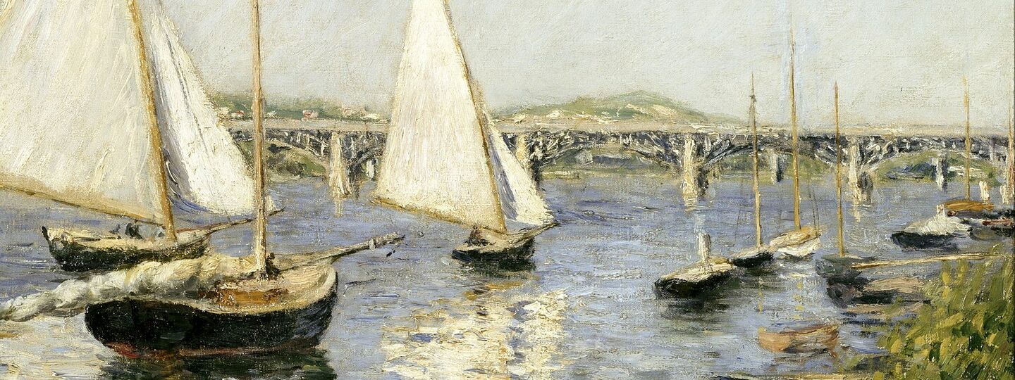 Sailing Boats at Argenteuil, by Gustave Caillebotte