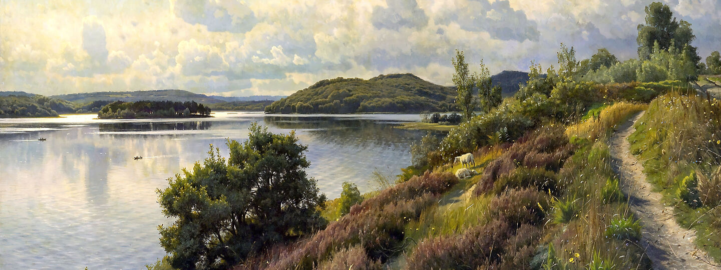 A view of Borresö towards Karoline Amalies Hoj, Denmark, by Peder Mork Monsted