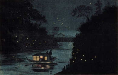 Fireflies at Ochanomizu, by Kobayashi Kiyochika