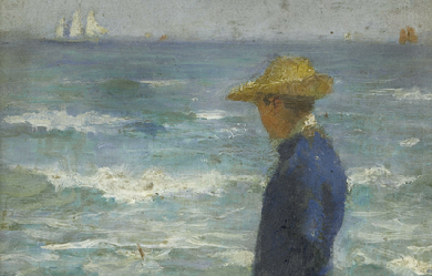 Looking out to sea, by Henry Scott Tuke