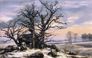 Dolmen near Vordingborg in Winter, by Johan Christian Dahl