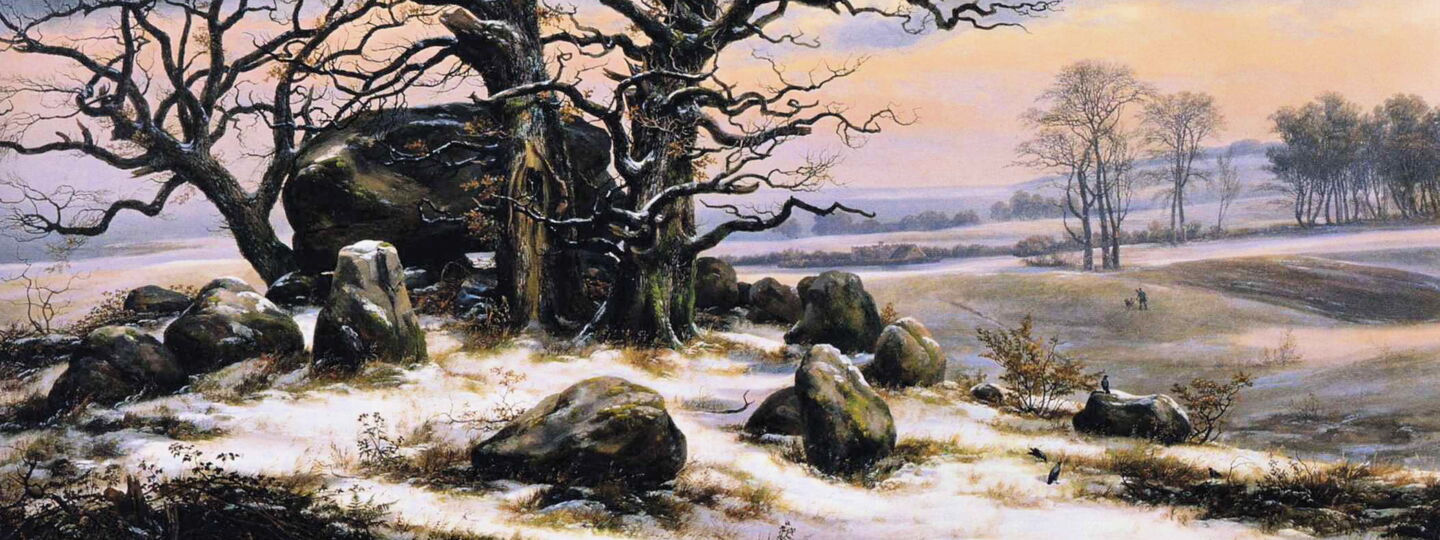 Dolmen near Vordingborg in Winter, by Johan Christian Dahl