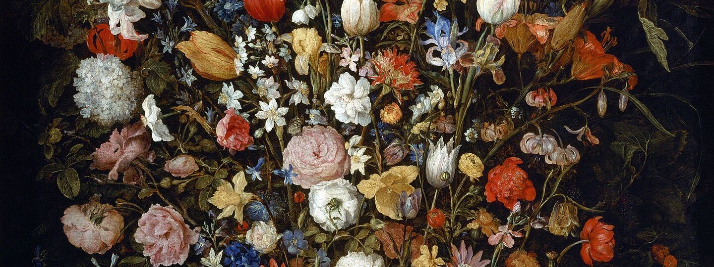 Flowers in a Wooden Vessel, by Jan Brueghel the Elder