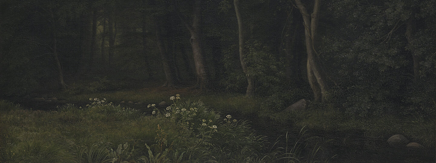 Twilight Setting in a Wood near Iselingen Manor, by P. C. Skovgaard