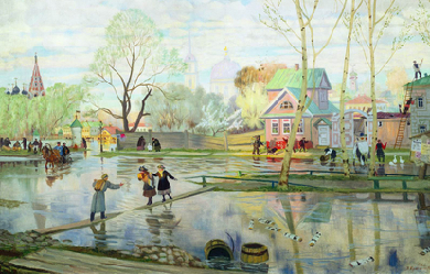 Spring, by Boris Mikhaylovich Kustodiev