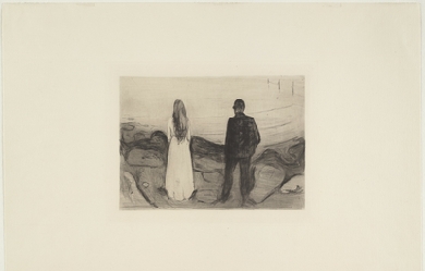 Two People. The Lonely Ones, by Edvard Munch