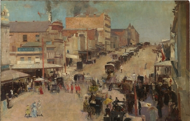 Bourke Street, by Tom Roberts