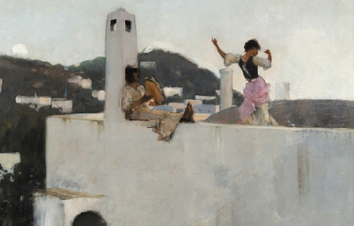 Capri Girl on a Rooftop, by John Singer Sargent